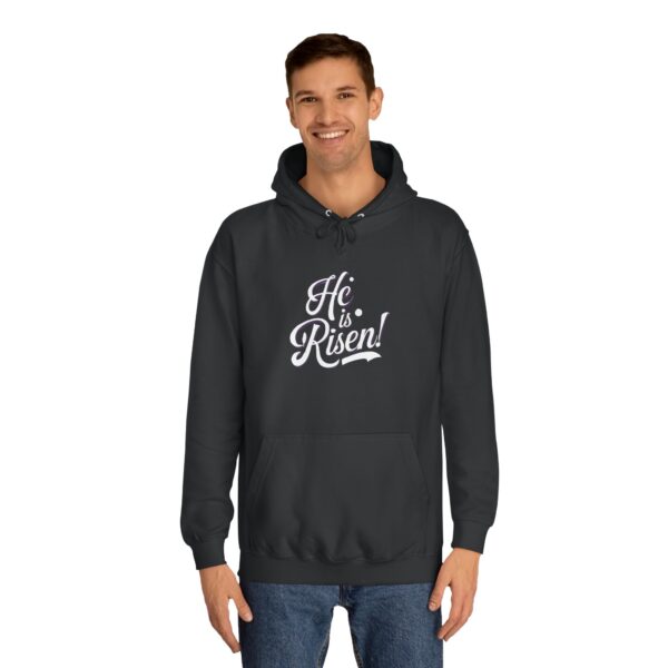 He is Risen - Unisex College Hoodie - Image 3
