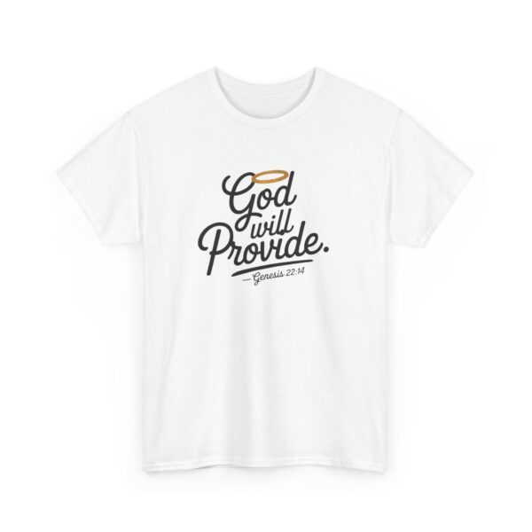 God will Provide - Unisex Heavy Cotton Tee - Image 3