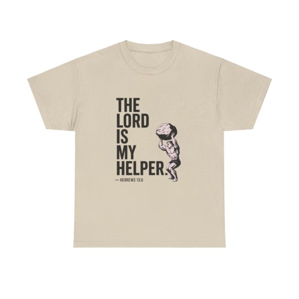The Lord is my Helper - Unisex Heavy Cotton Tee - Image 5