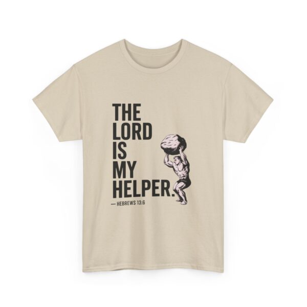 The Lord is my Helper - Unisex Heavy Cotton Tee - Image 7